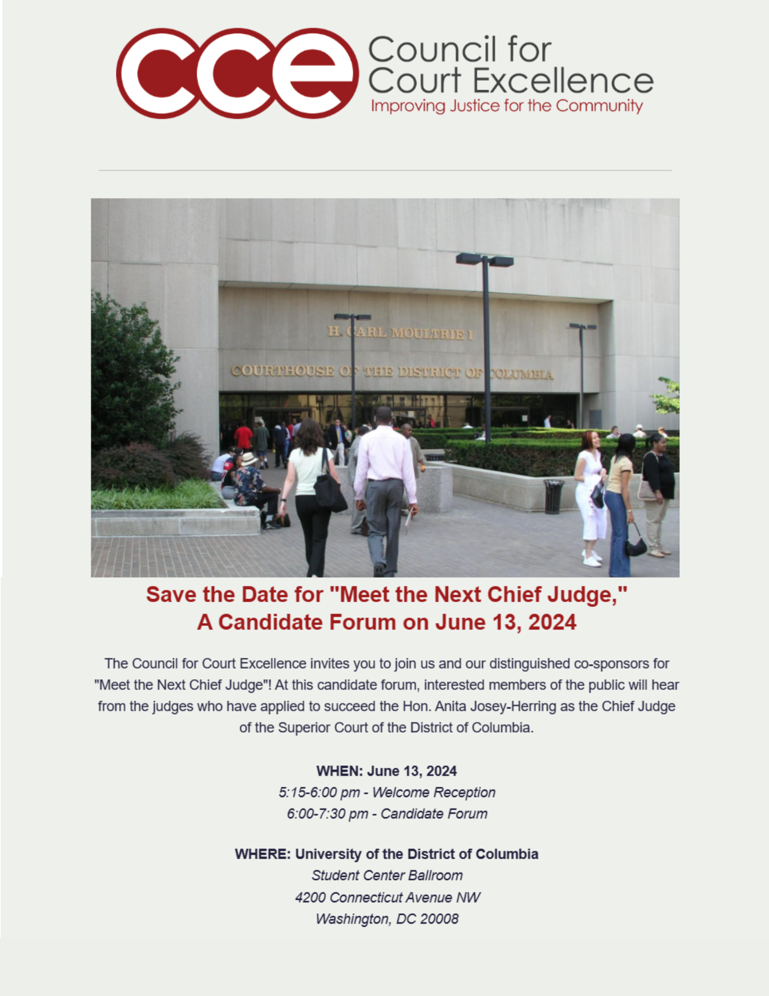 Council for Court Excellence flyer